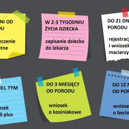 Terminy formalności po narodzinach: ubezpieczenie, lekarz, USC, urlop macierzyński, 500+, becikowe. 12000 za urodzenie dziecka to tylko część świadczeń.
