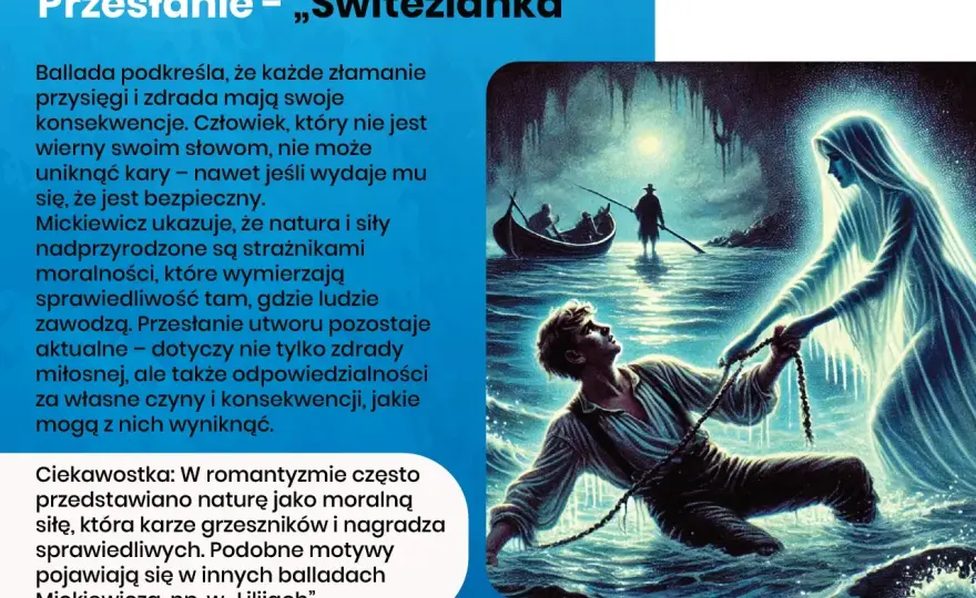 Świtezianka Adama Mickiewicza - streszczenie, bohaterowie i sens
