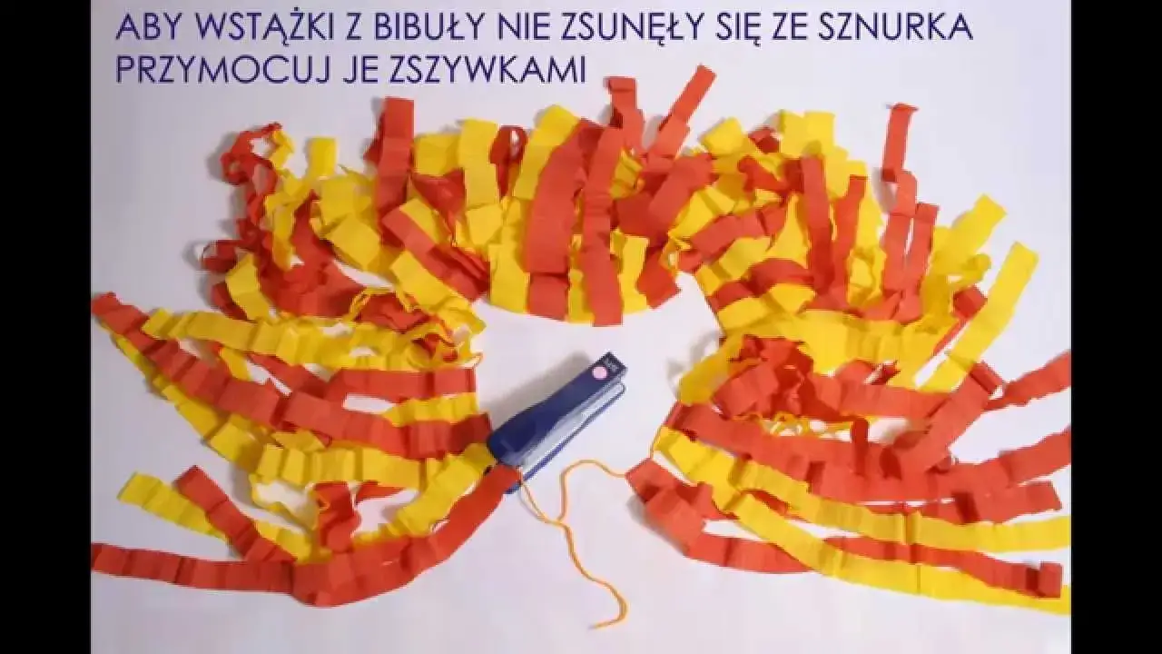 DIY hawajska spódniczka dla chłopca bibuła worki