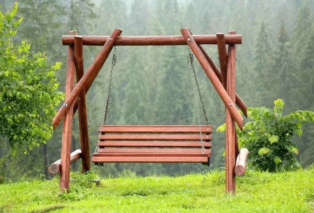 planowanie stelaża huśtawki drewnianej